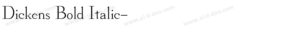 Dickens Bold Italic字体转换